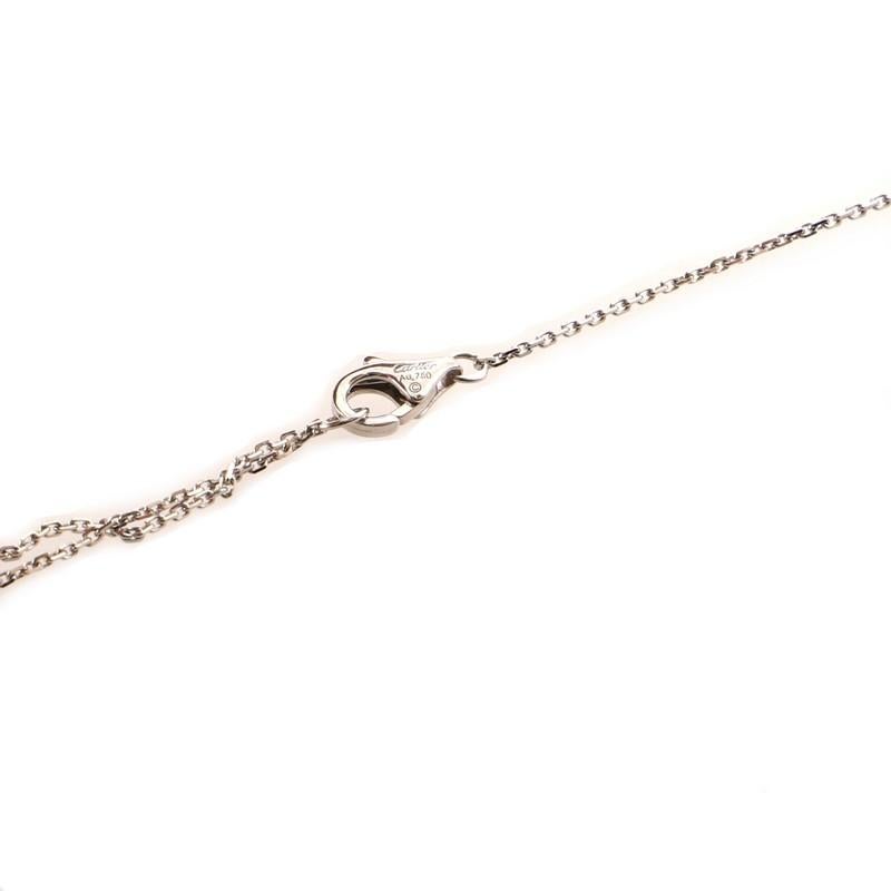Women's or Men's Cartier Heart Paved Diamond Pendant Necklace 18K White Gold and Diamonds