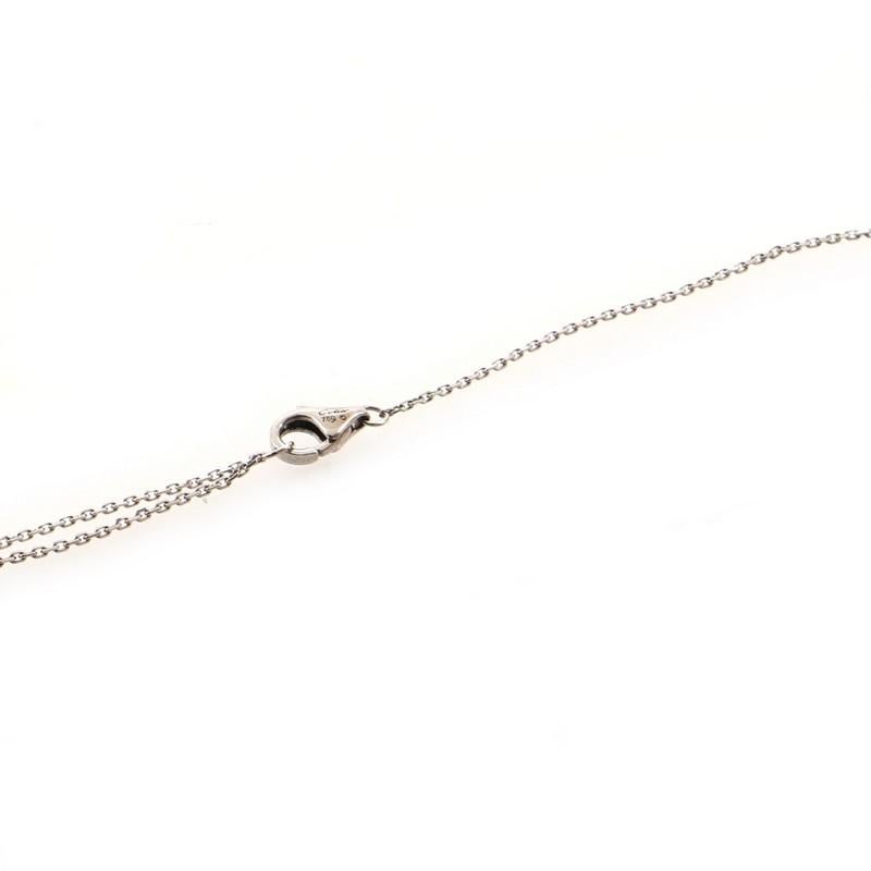 Cartier Heart Pendant 18k White Gold and Diamonds Necklace In Good Condition In New York, NY