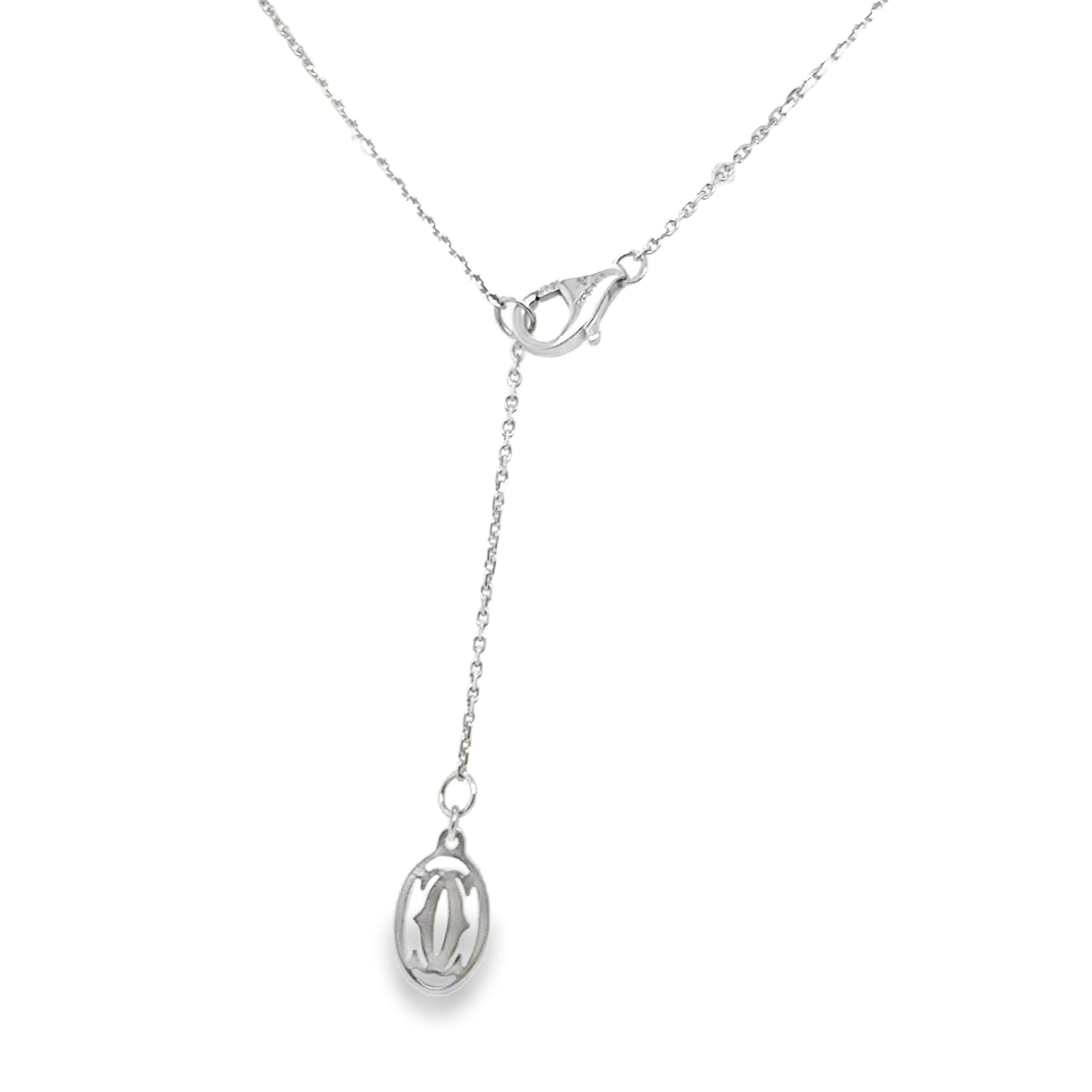 Cartier Ciondolo a forma di cuore con pavé di diamanti in oro bianco 18 carati In condizioni ottime in vendita a MIAMI, FL