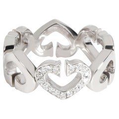 Cartier Hearts and Symbols Diamond Band in 18k White Gold 0.17 CTW