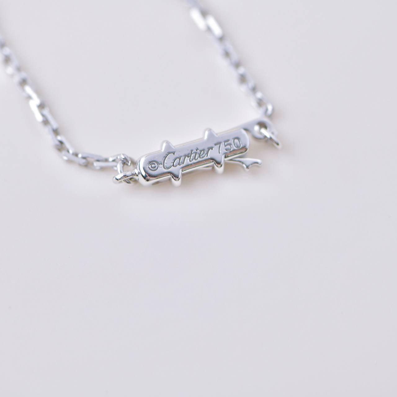 Cartier Hearts and Symbols Diamond Double Heart 18K White Gold Pendant Necklace For Sale 3