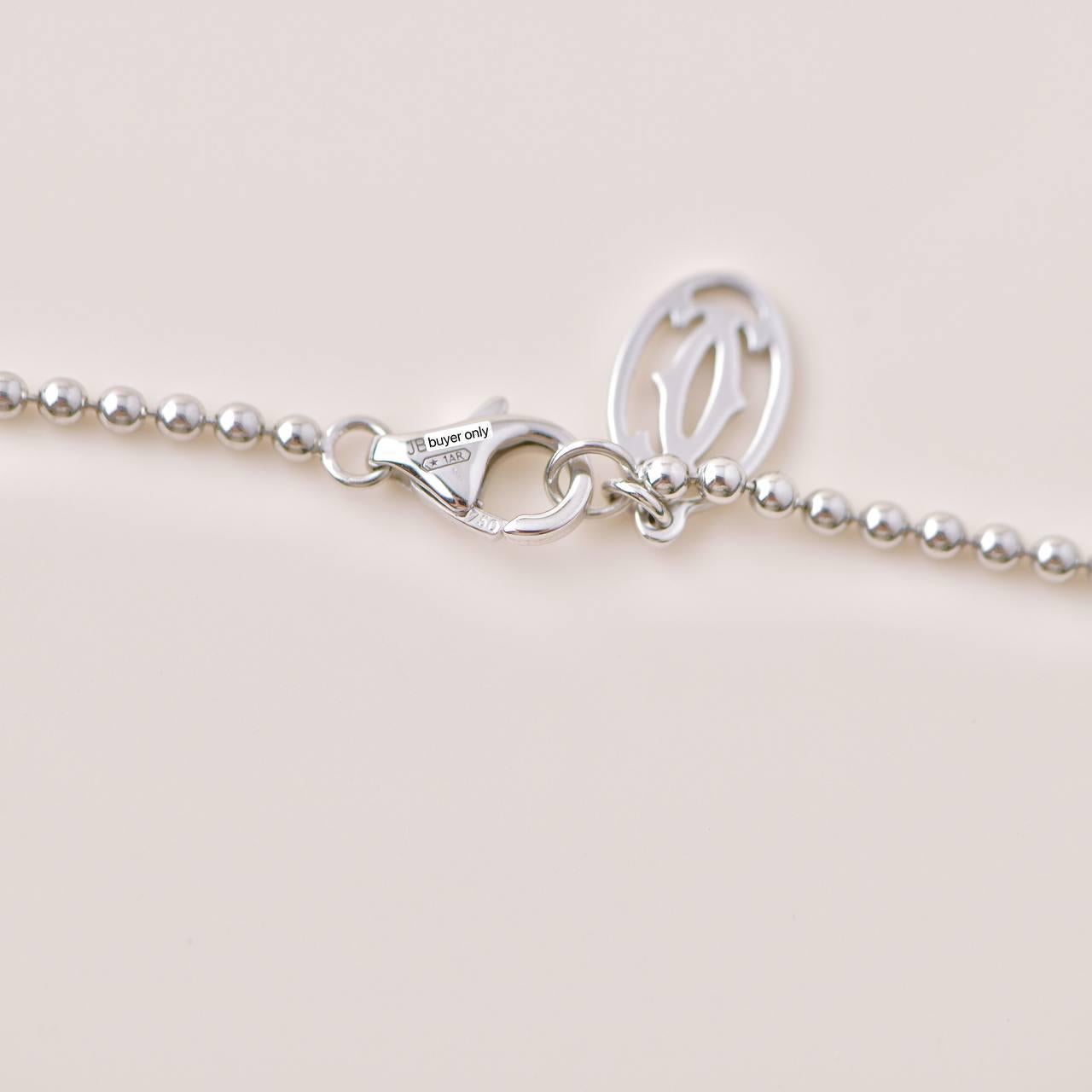 Cartier Hearts and Symbols Diamond Heart White Gold Pendant Necklace For Sale 4