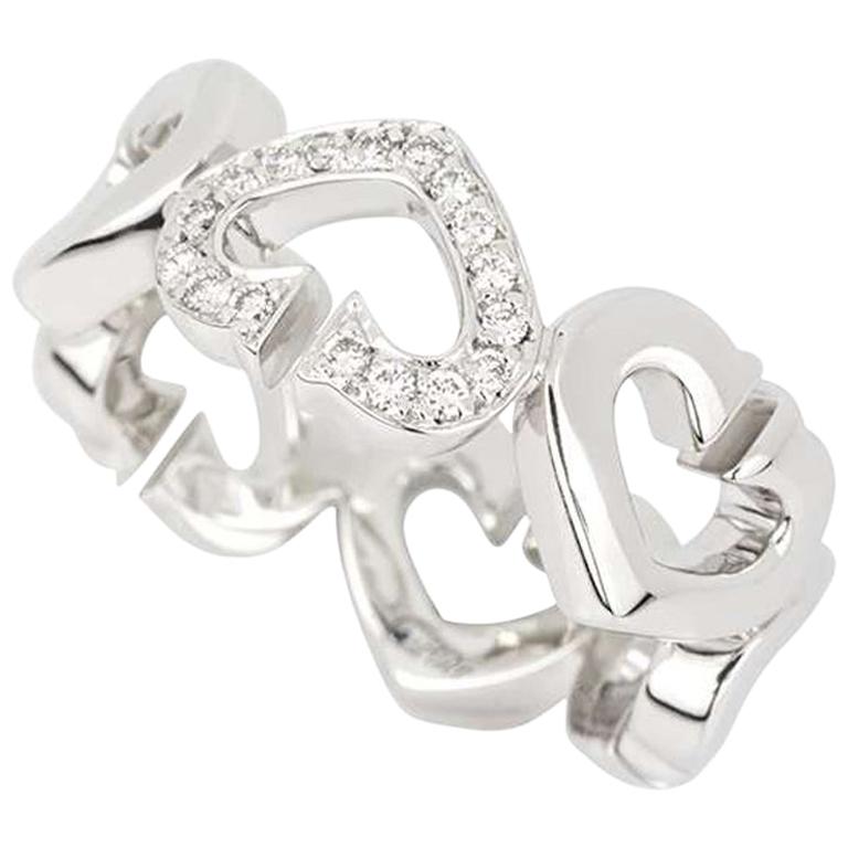 Cartier Hearts and Symbols Diamond Set White Gold Ring