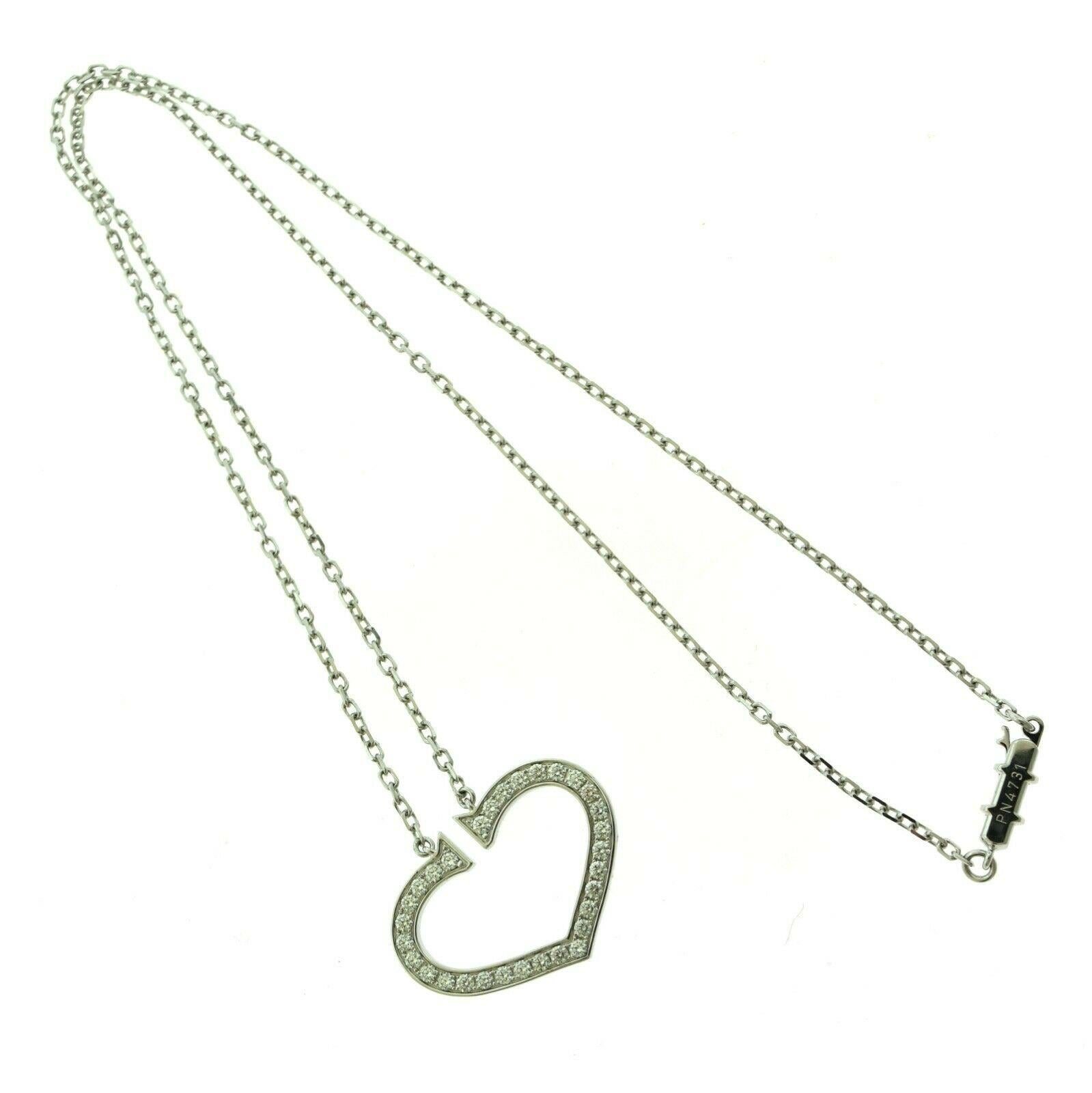 Designer: Cartier

Collection: Hearts and Symbols

Style: Pendant Necklace

Metal: White Gold

Metal Purity: 18k

Stones: Round Brilliant Cut Diamonds

Total Item Weight (grams): 18k

Necklace Length: approx. 17 inches

​​​​​​​Heart (Pendant)