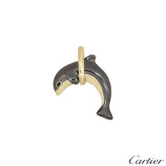 Cartier Hematite and Yellow Gold Dolphin Charm/Pendant