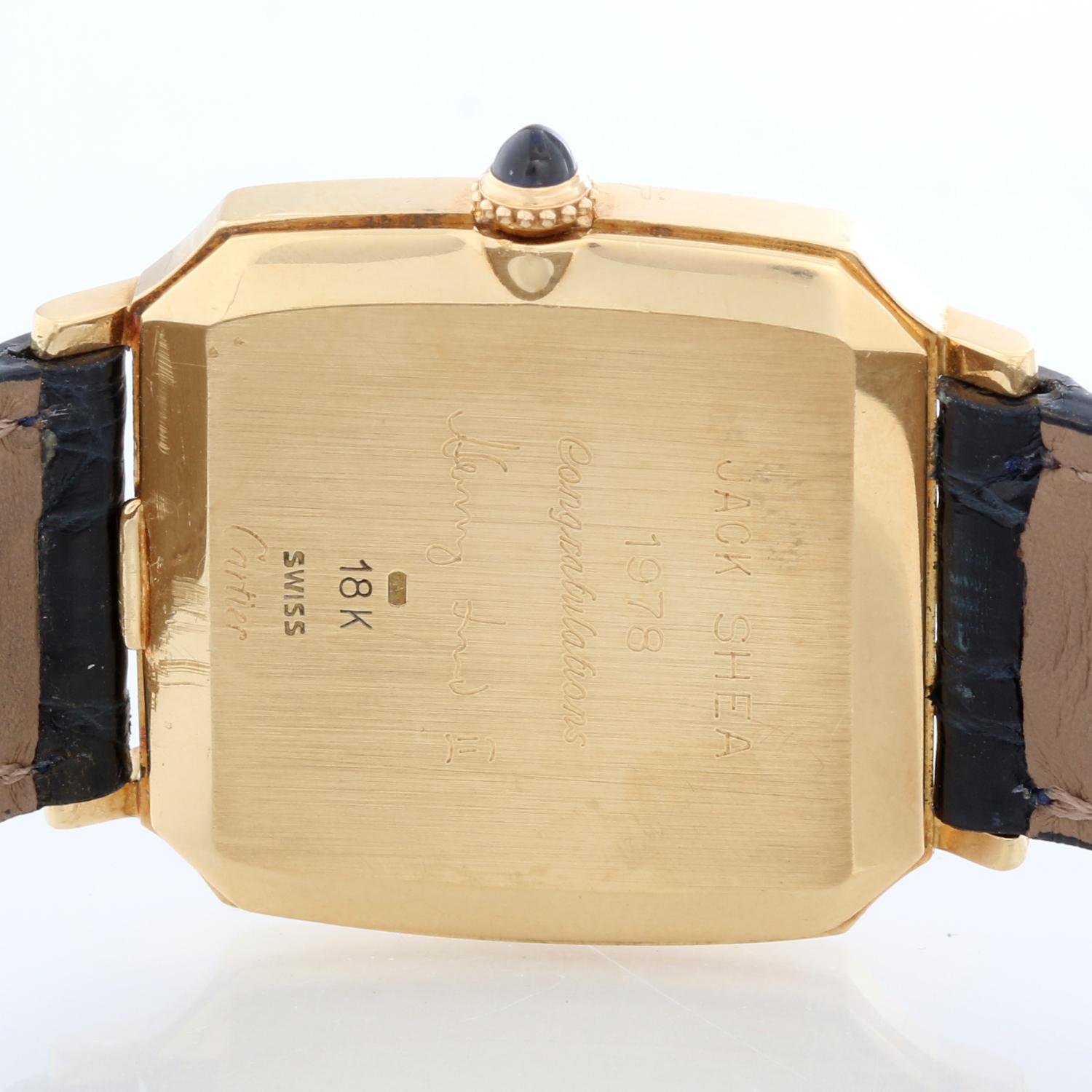 Men's Cartier Henry Ford II Presentation 18 Karat Yellow Gold Ladies Watch