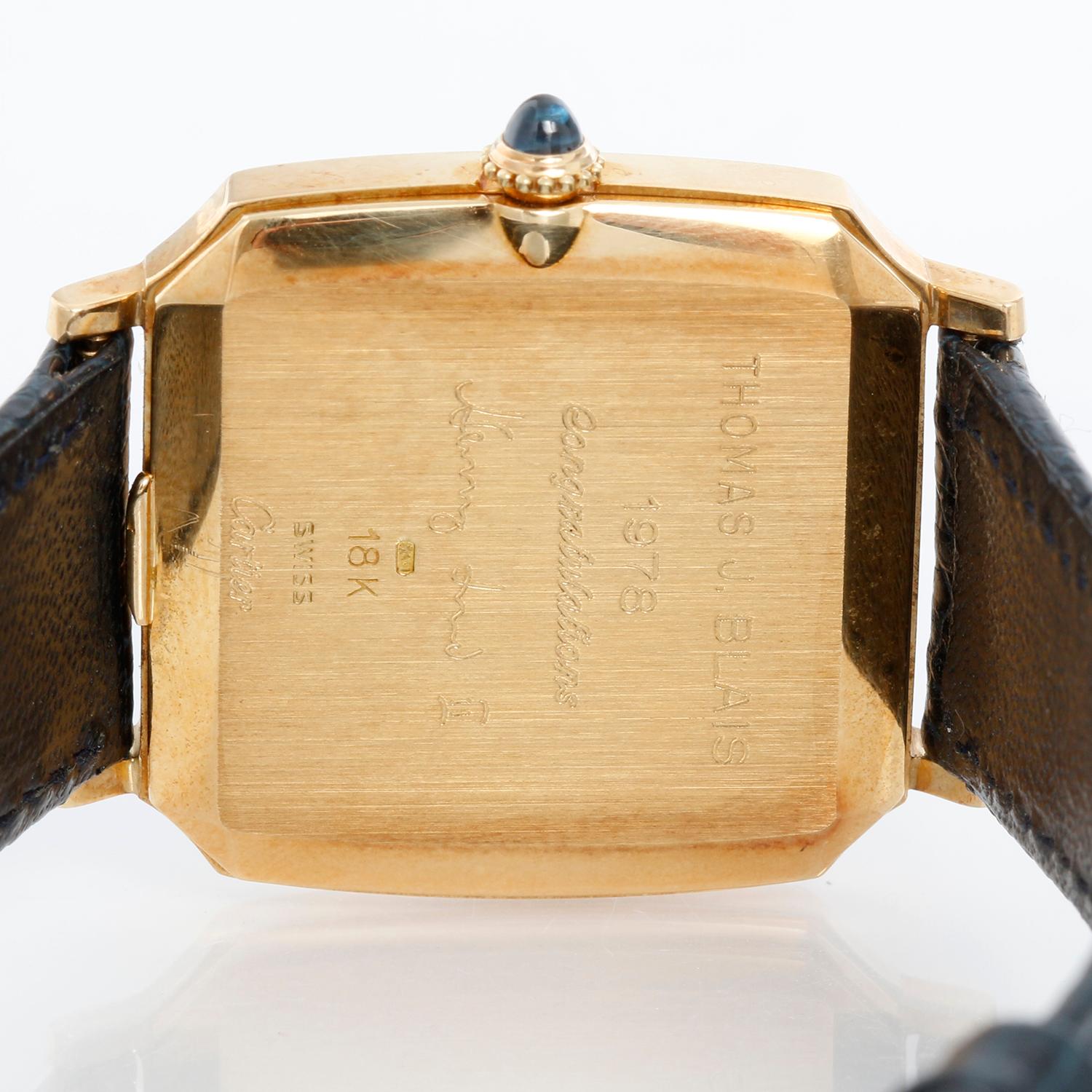 Cartier Henry Ford II Präsentation 18K Gelbgold Midsize-Uhr Damen