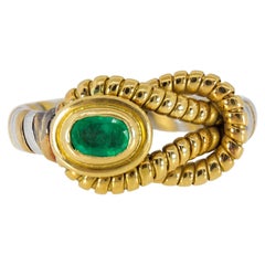 Cartier Hercules Knot Emerald Gold Ring