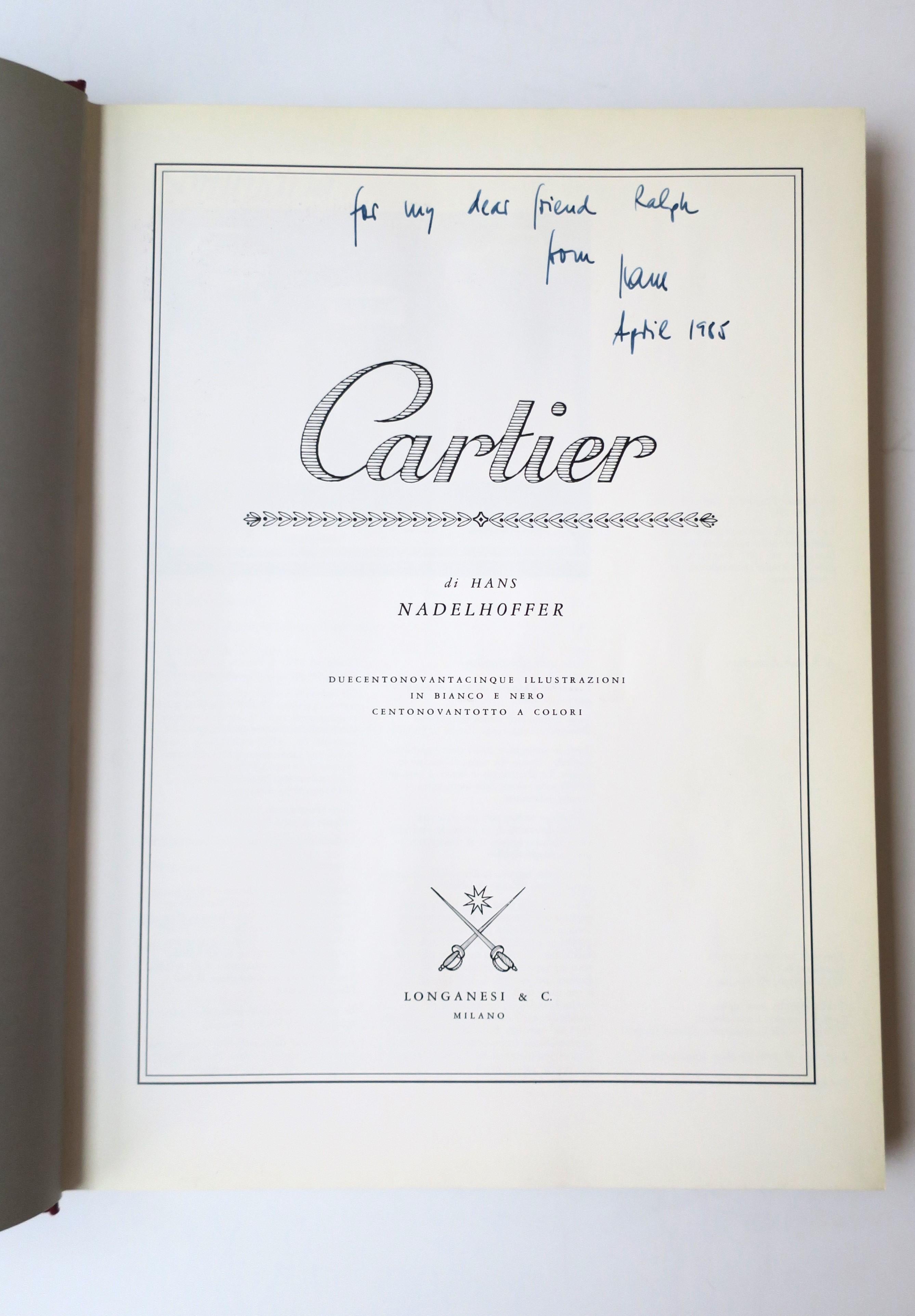 Paper Cartier High Jewelry Coffee Table Book by Hans Nadelhoffer, Italian Version For Sale