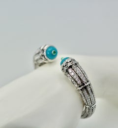 Cartier High Jewelry Diamond Turquoise Bracelet Deco Inspired 12.73 Carat