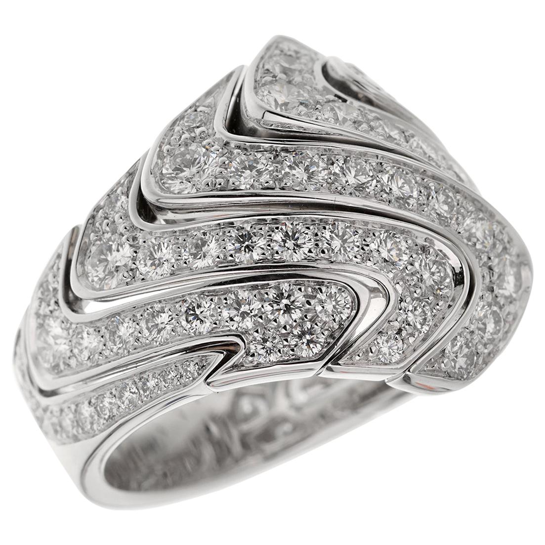 Cartier High Jewelry Pavé Diamond Cocktail White Gold Ring
