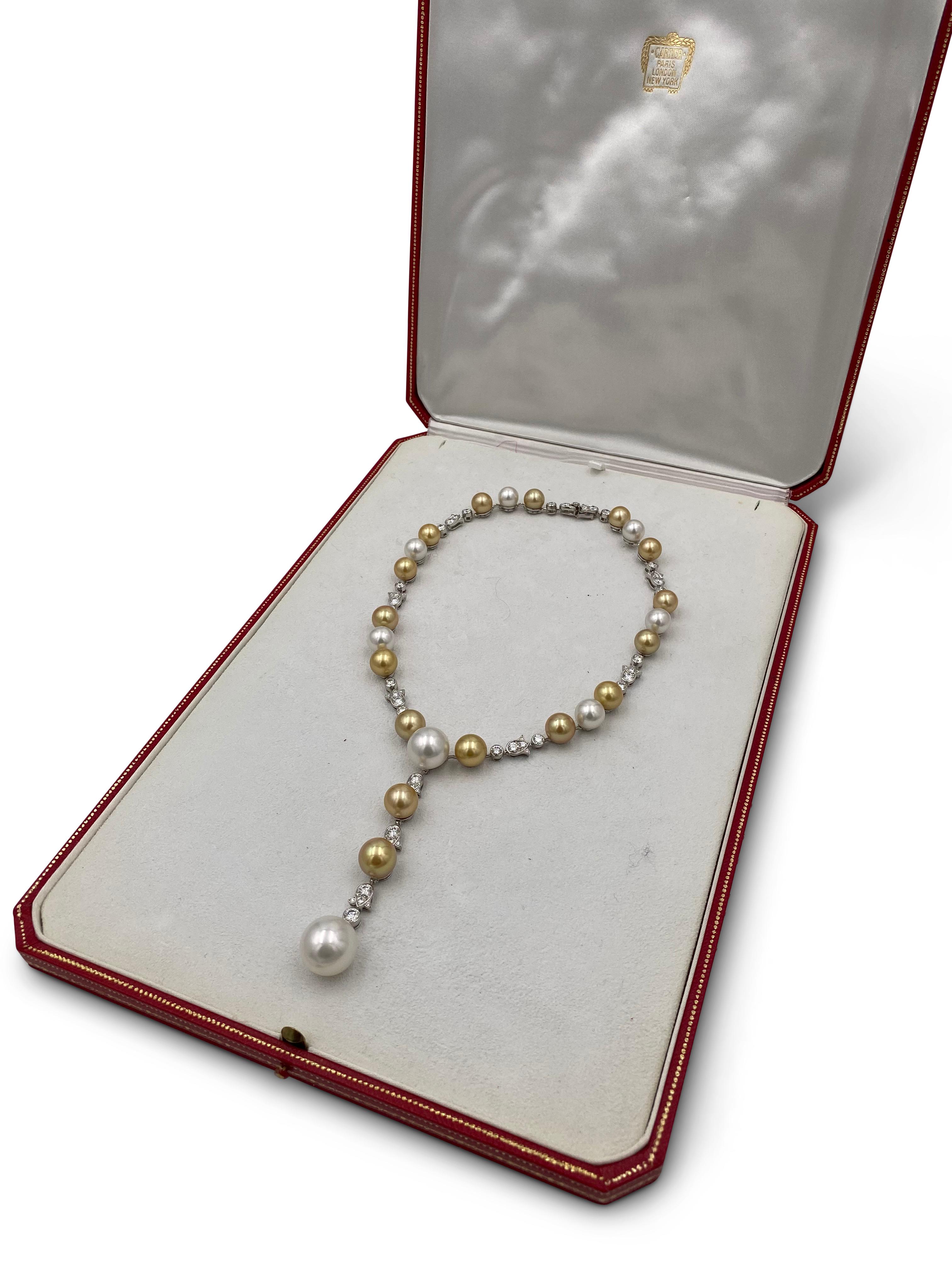 Cartier High Jewelry Platinum Diamond and Pearl Necklace 2