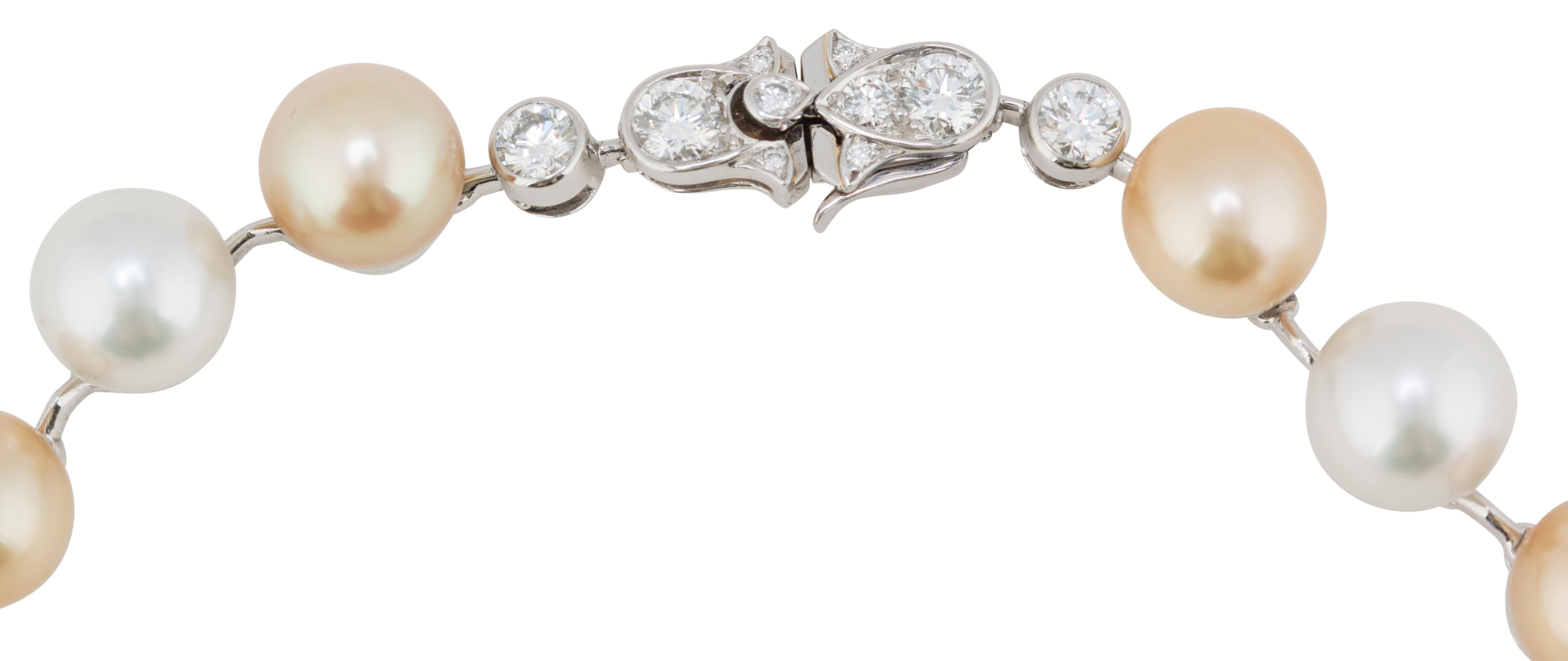 Cartier High Jewelry Platinum Diamond and Pearl Necklace at 1stDibs ...