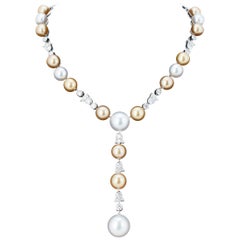 Cartier High Jewelry Platinum Diamond and Pearl Necklace