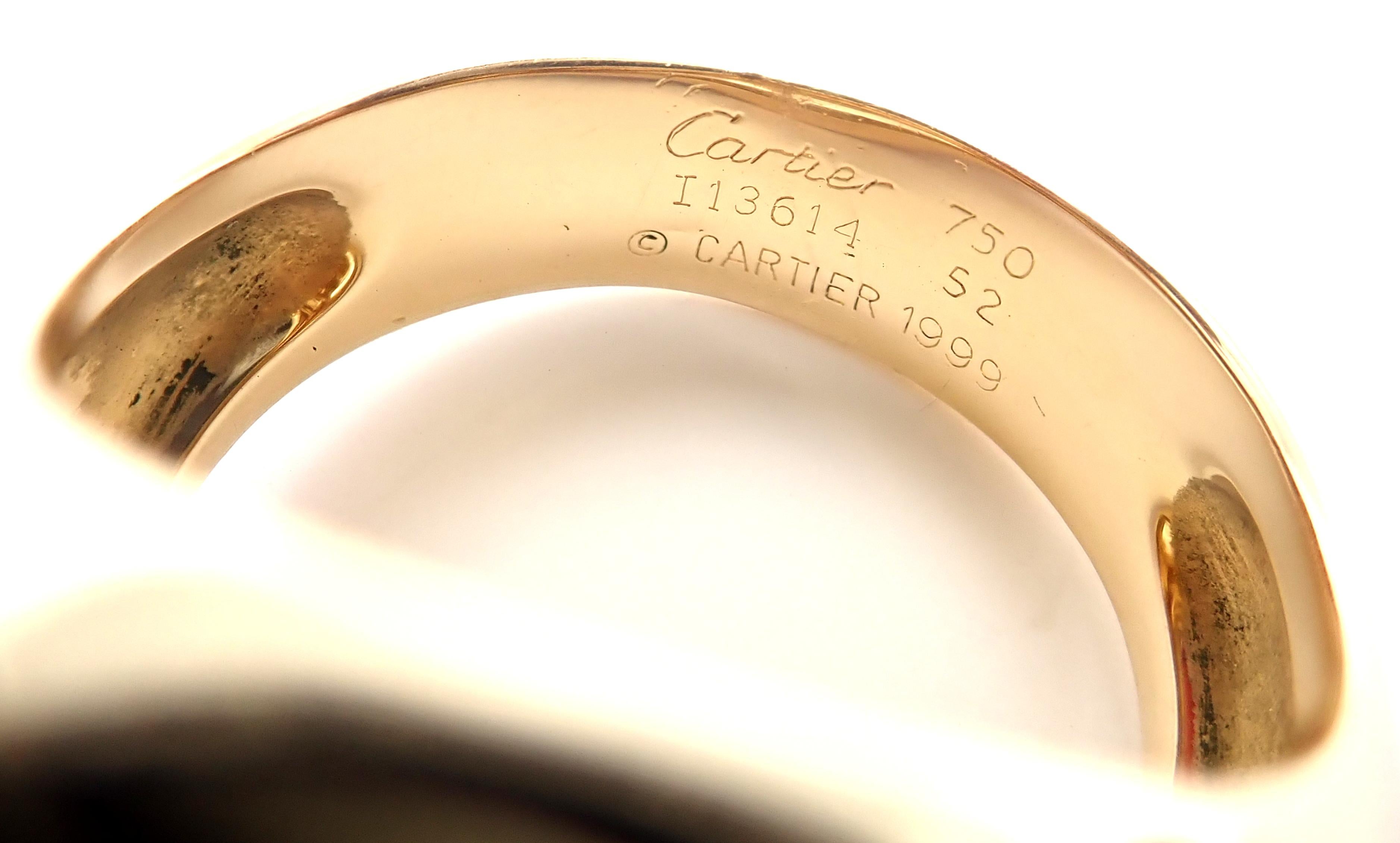 Cartier High Polish Large Yellow Gold Dome Ring In Excellent Condition In Holland, PA