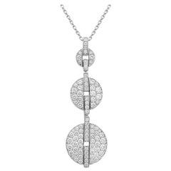 Cartier Himalia 18 Karat White Gold Diamond Pendant Necklace 4.55 Carat