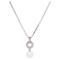 Cartier Himalia Cultured Pearl Diamonds 18k White Gold Necklace