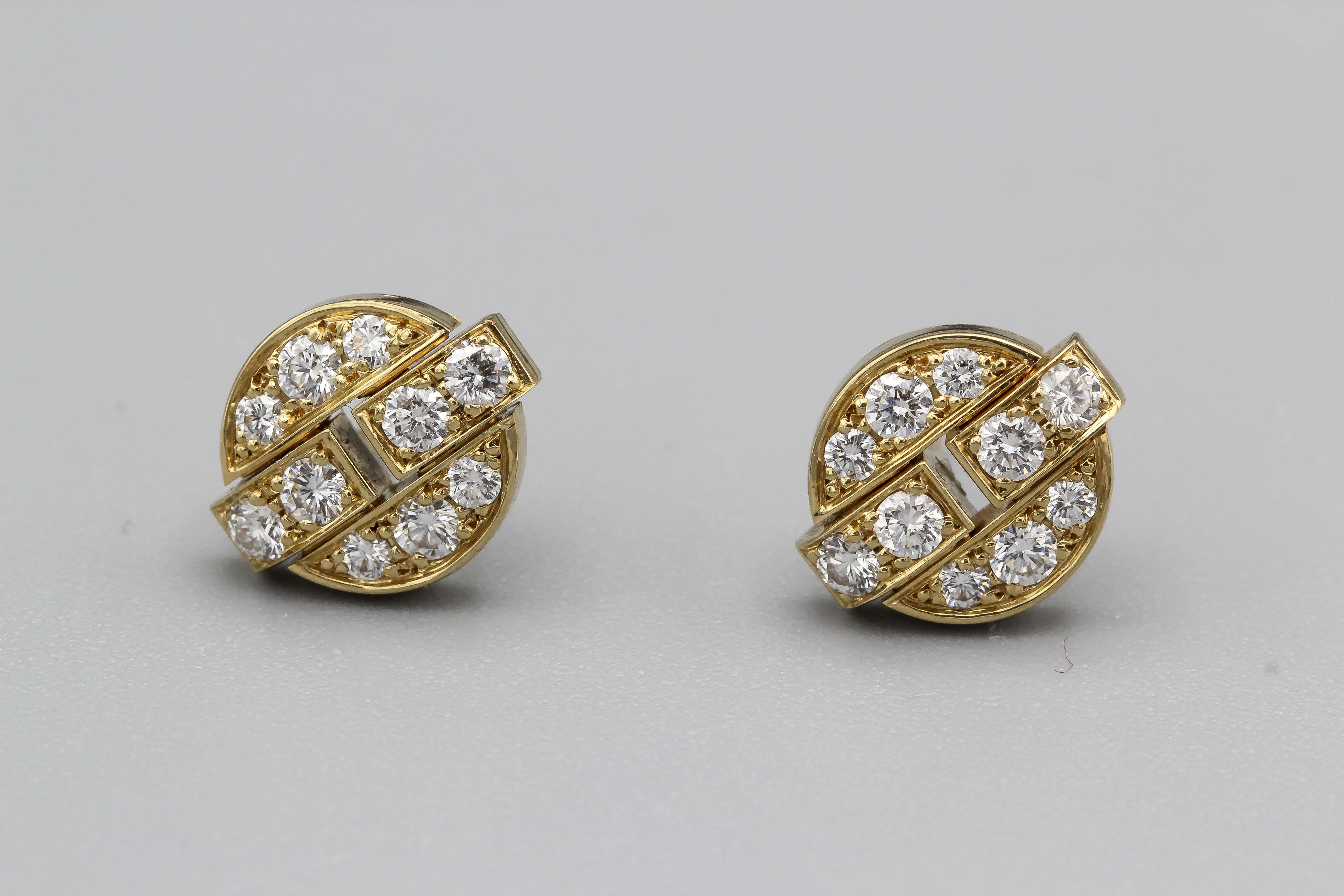 Introducing the Cartier Himalia Diamond 18 Karat Gold Stud Earrings— a resplendent fusion of elegance and brilliance that embodies Cartier's legacy of luxury and craftsmanship. These exquisite stud earrings are a tribute to the allure of the Himalia