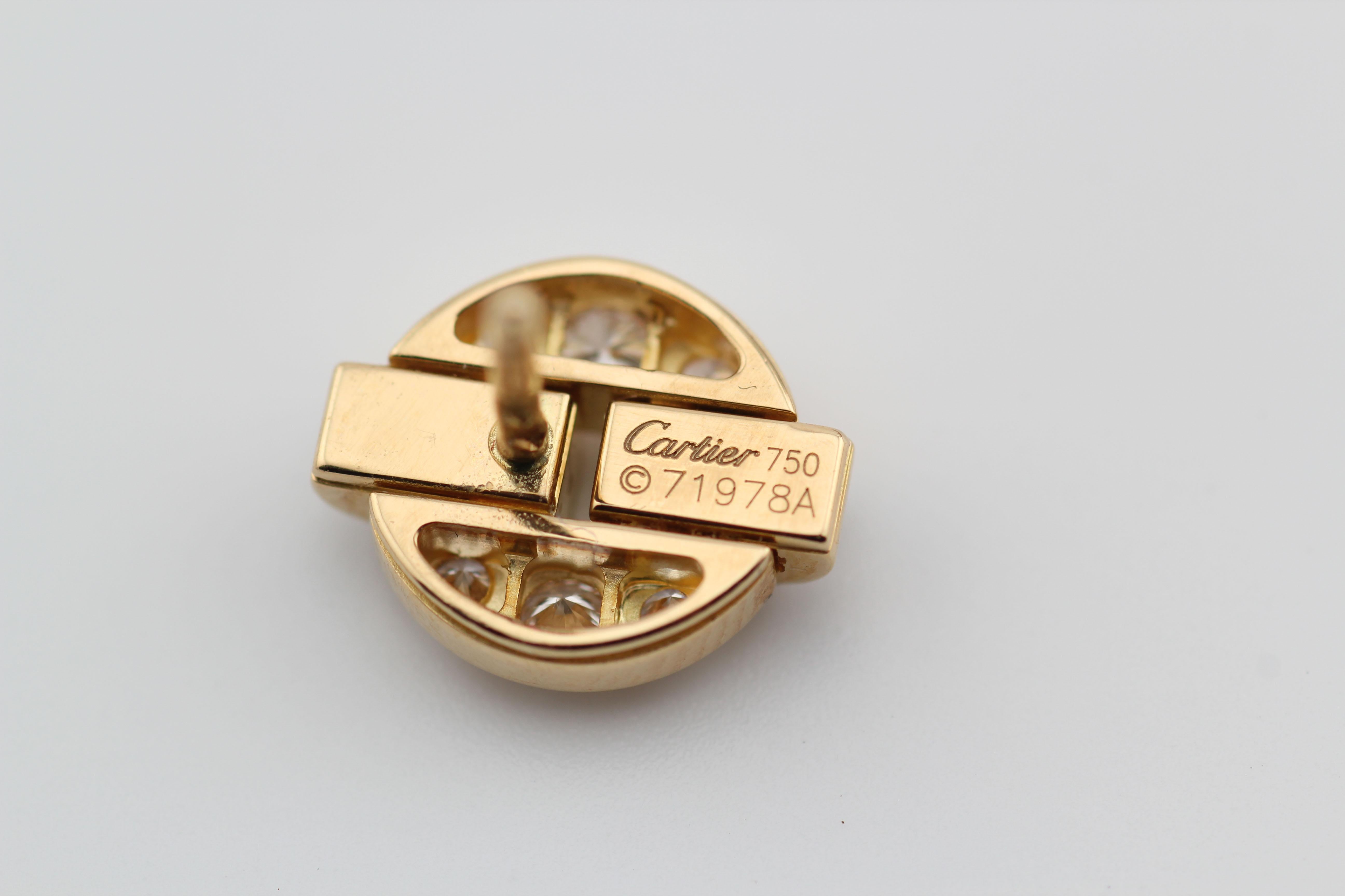 Cartier Himalia Diamond 18 Karat Gold Stud Earrings 1