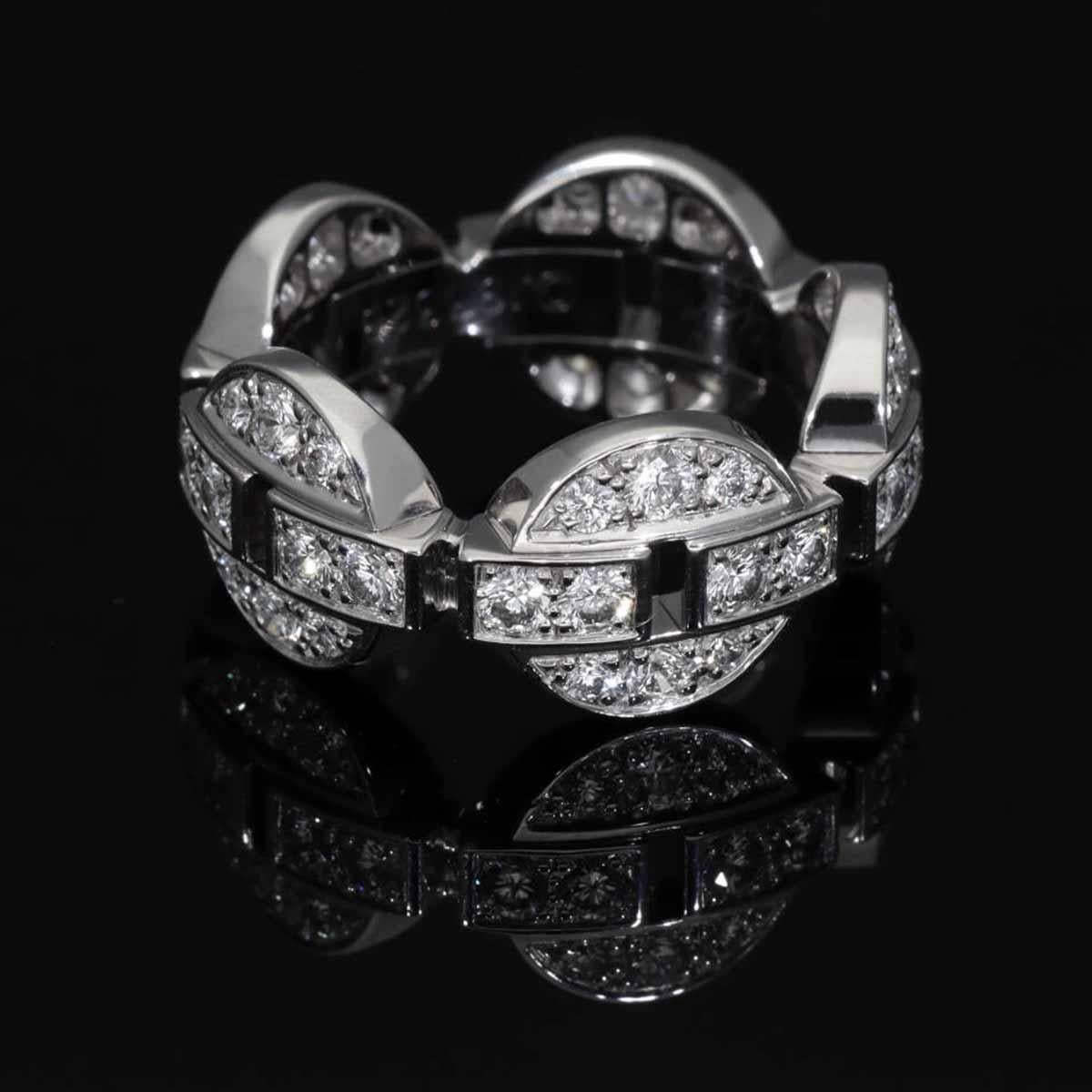 Bague Cartier Himalia en or blanc 18 carats avec diamants taille US 4 en vente 7