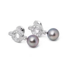 Cartier Himalia Diamond and Pearl Earrings