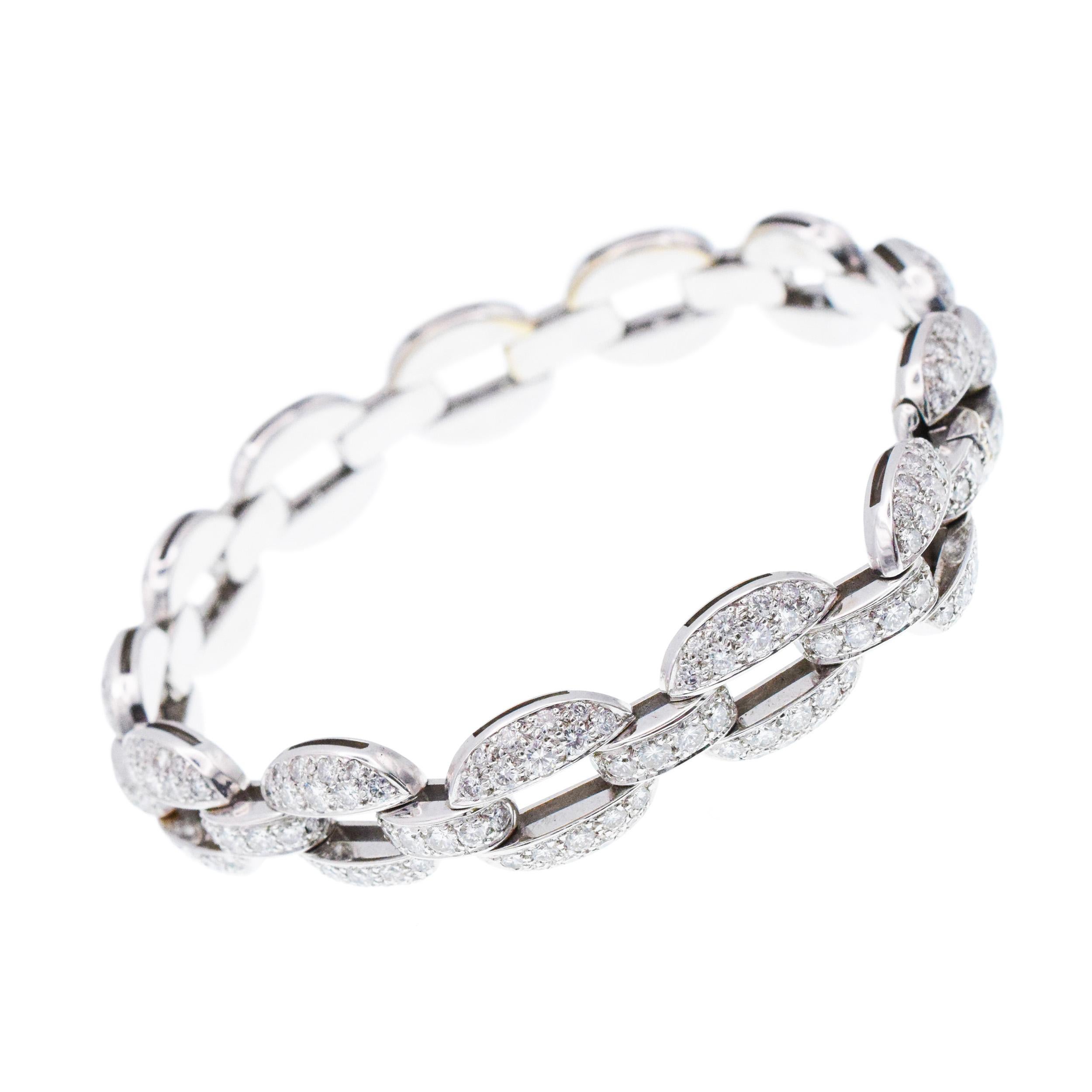 Cartier Himalia Diamond Bracelet in 18 In Excellent Condition For Sale In New York, NY
