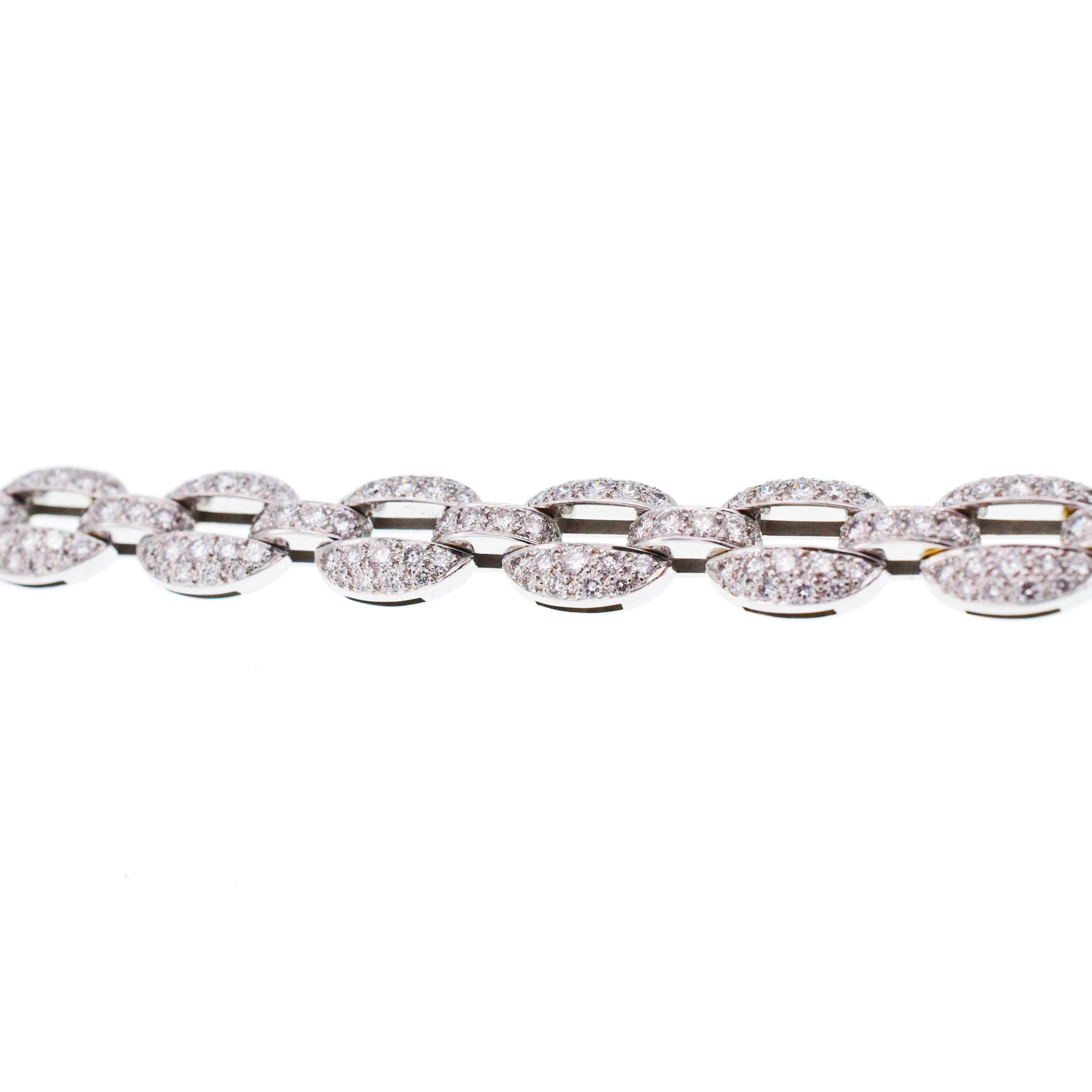 Women's or Men's Cartier Himalia Diamond Bracelet in 18 For Sale