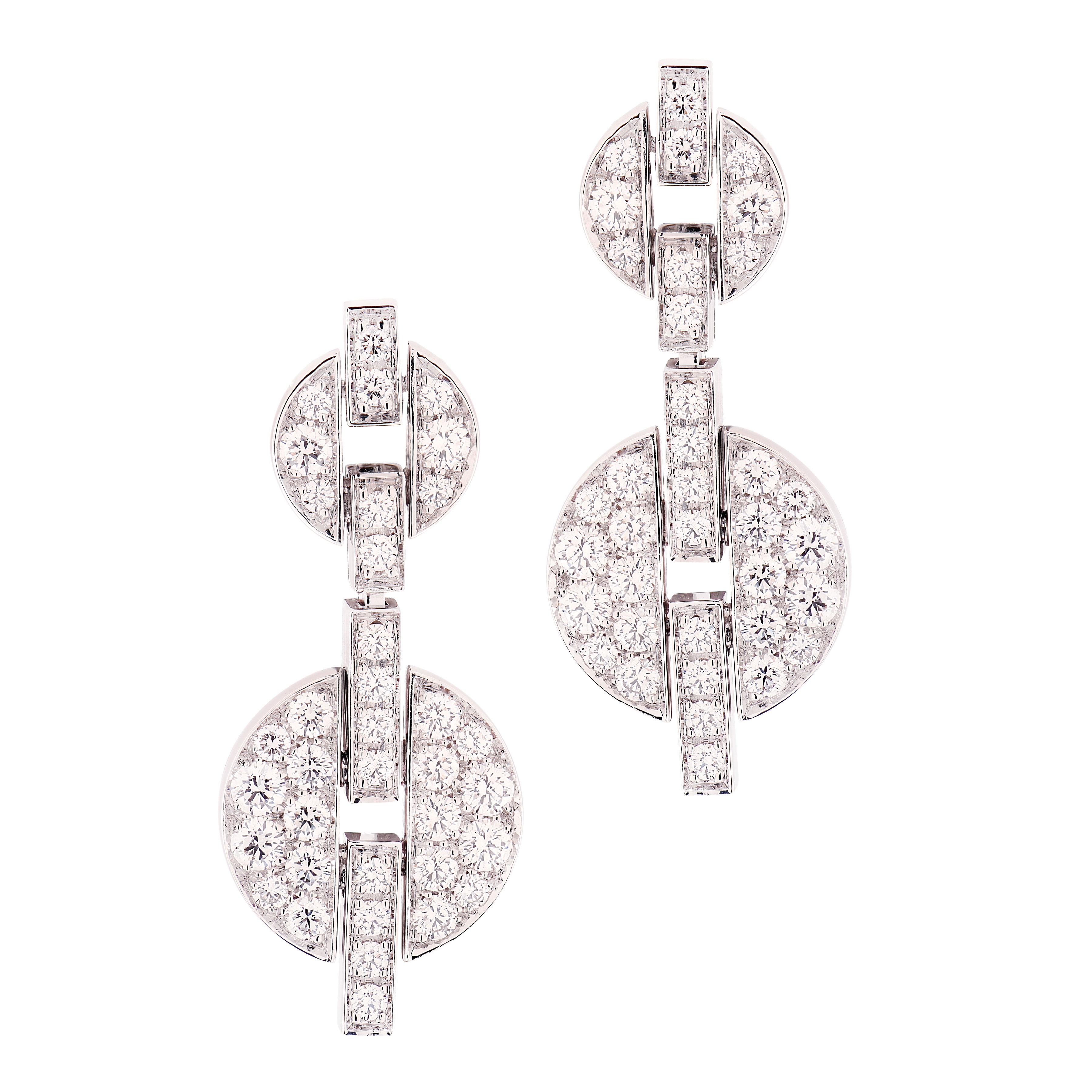 Orecchini a pendente con diamanti Cartier Himalia in vendita 1