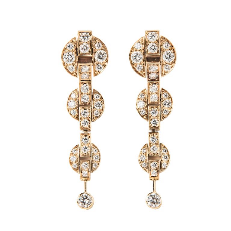 Cartier Himalia Diamond Earrings For Sale at 1stDibs