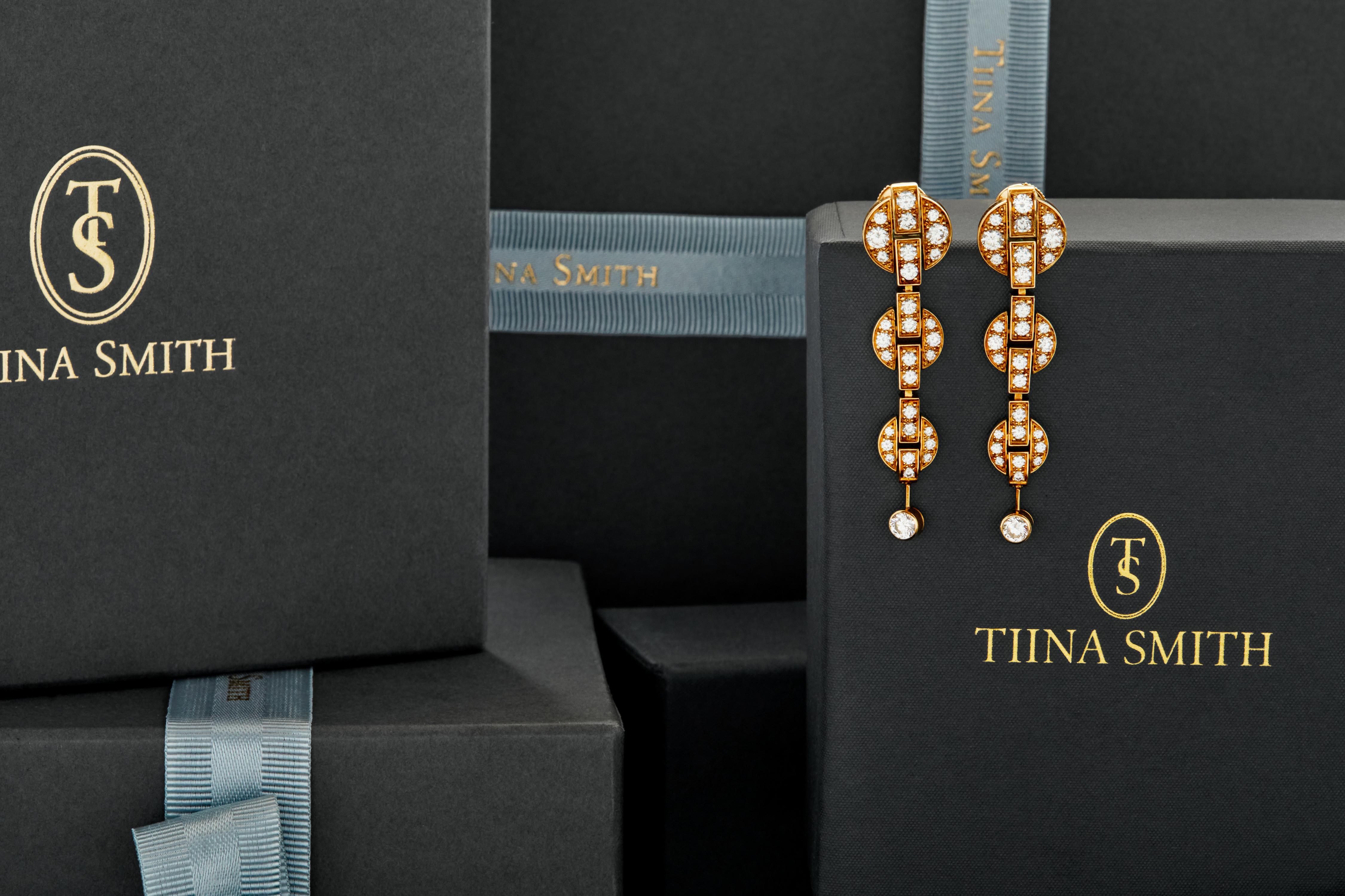 Contemporary Cartier Himalia Diamond Earrings For Sale