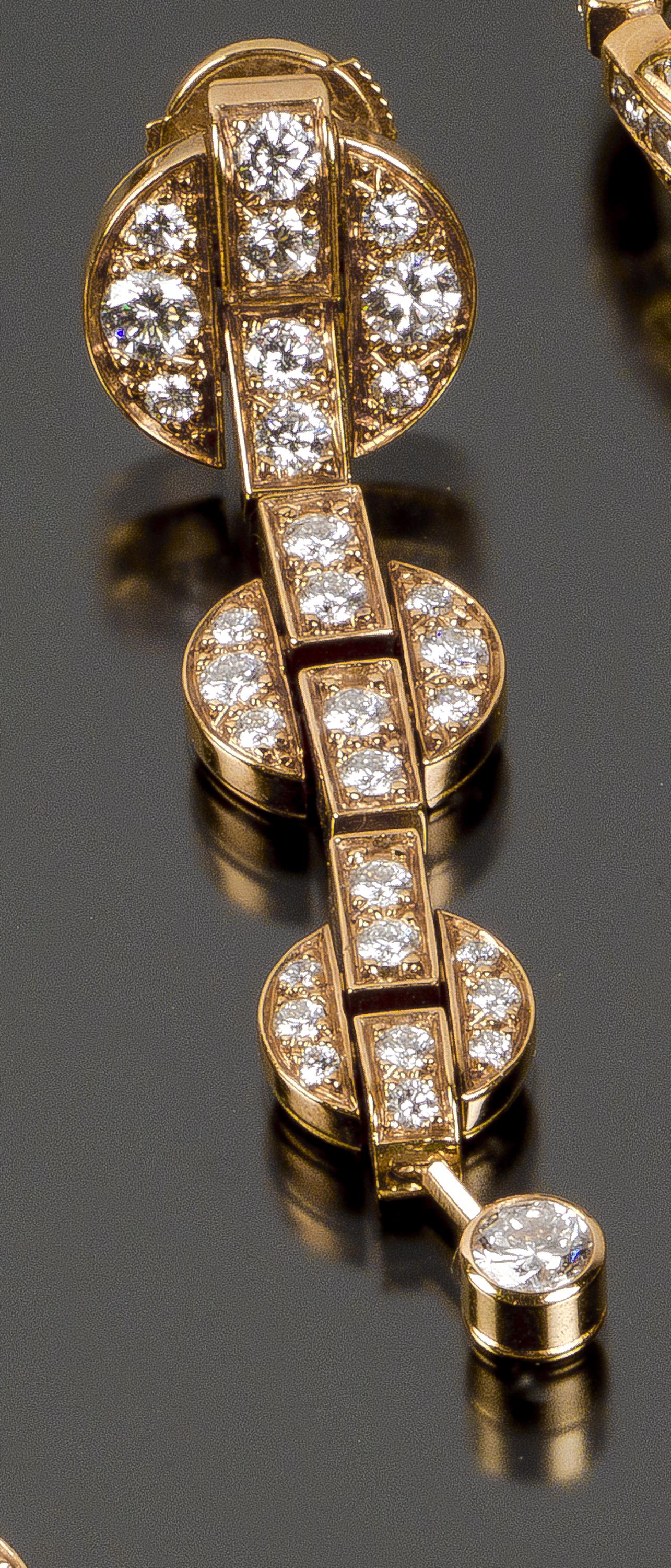 Brilliant Cut Cartier Himalia Diamond Earrings For Sale