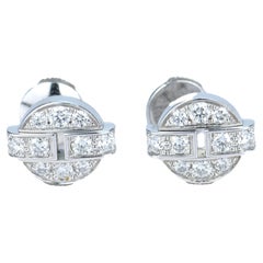 Cartier Himalia Diamond Stud Earrings in 18k White Gold