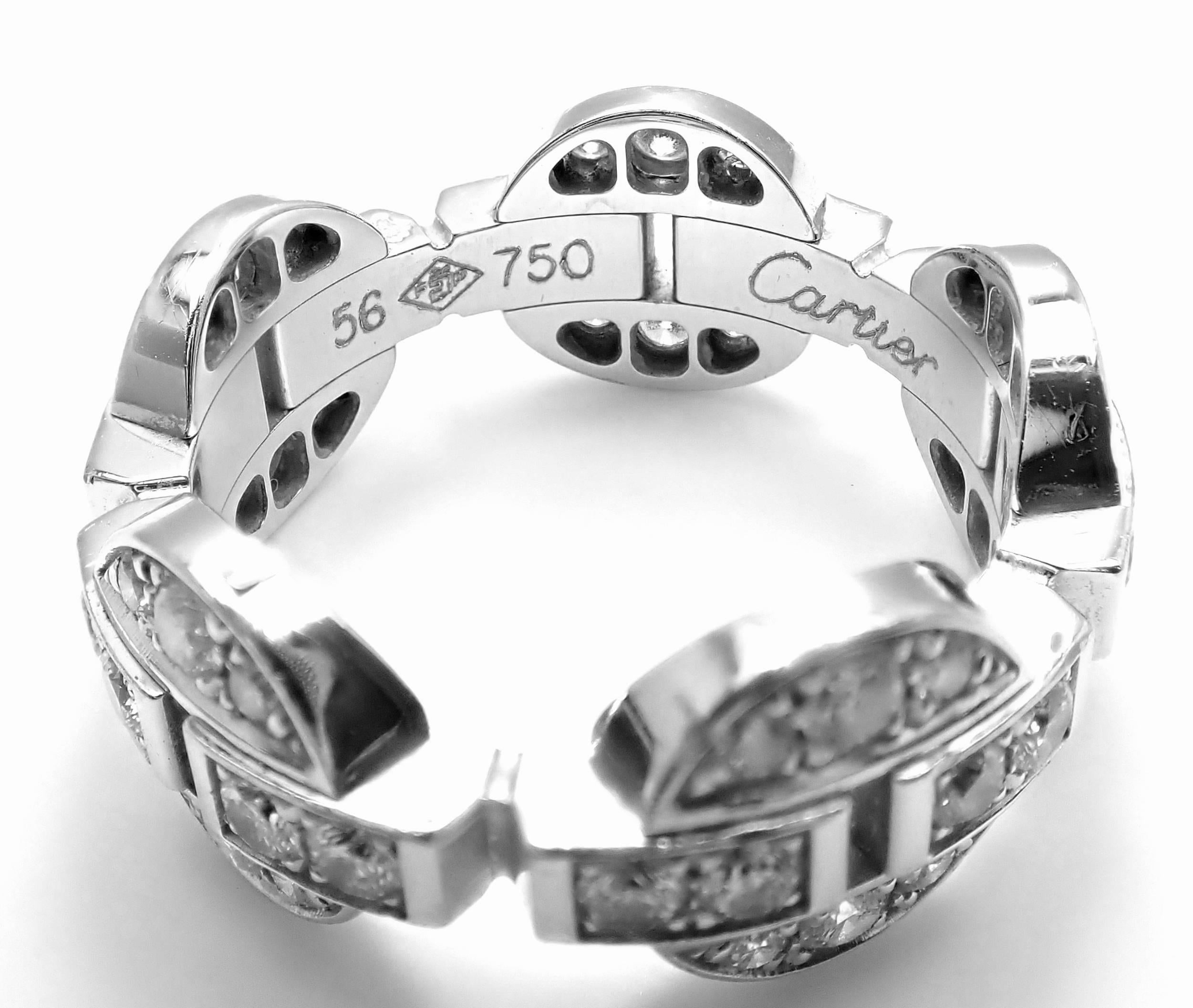 Cartier Himalia Diamond White Gold Band Ring In New Condition In Holland, PA