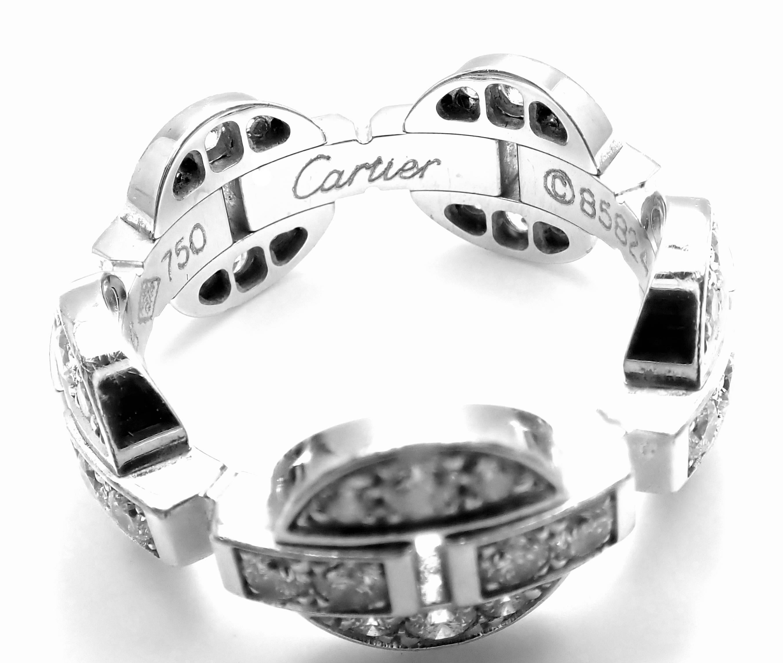 Women's or Men's Cartier Himalia Diamond White Gold Band Ring
