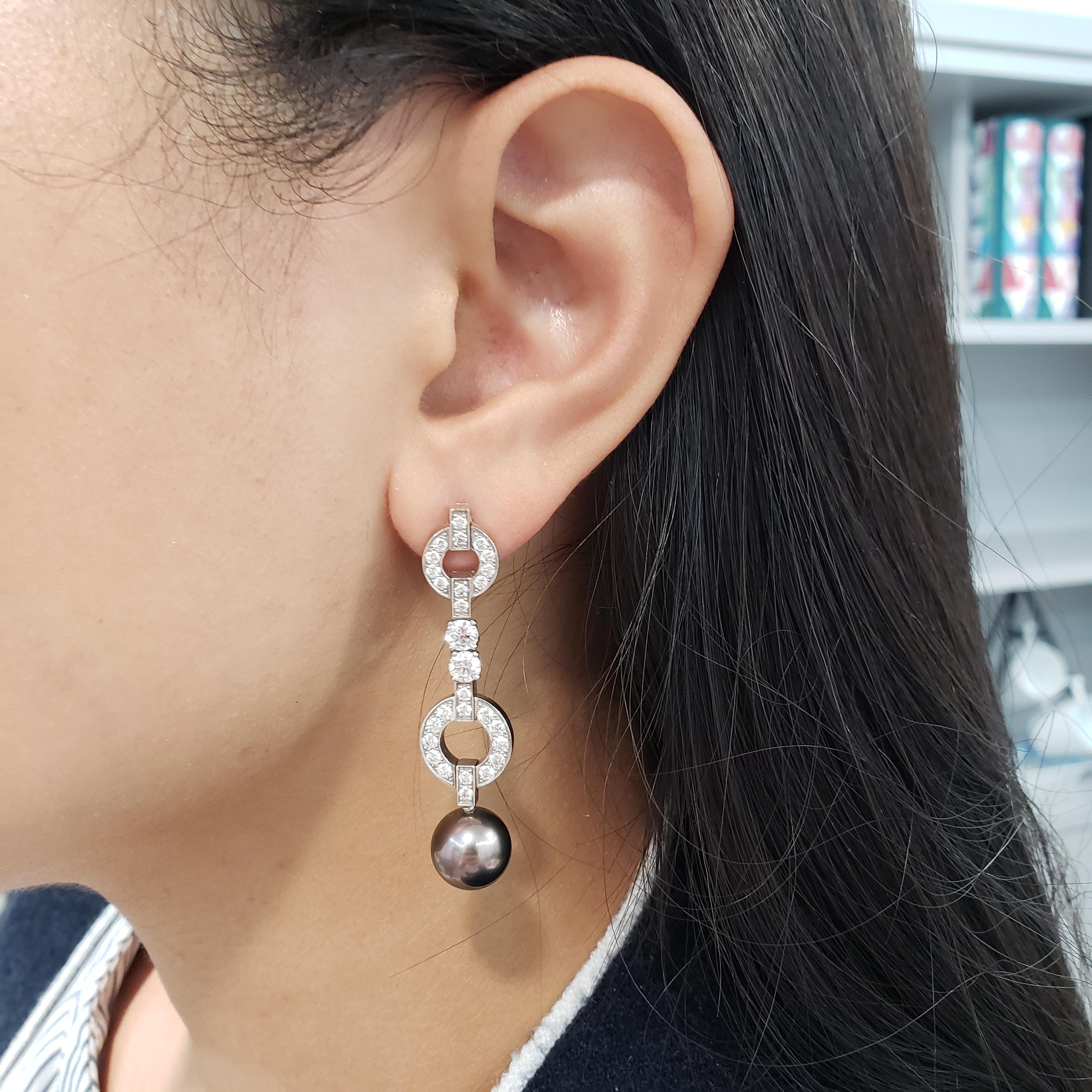 Cartier Himalia-Perlen- und Diamant-Ohrringe (Zeitgenössisch)