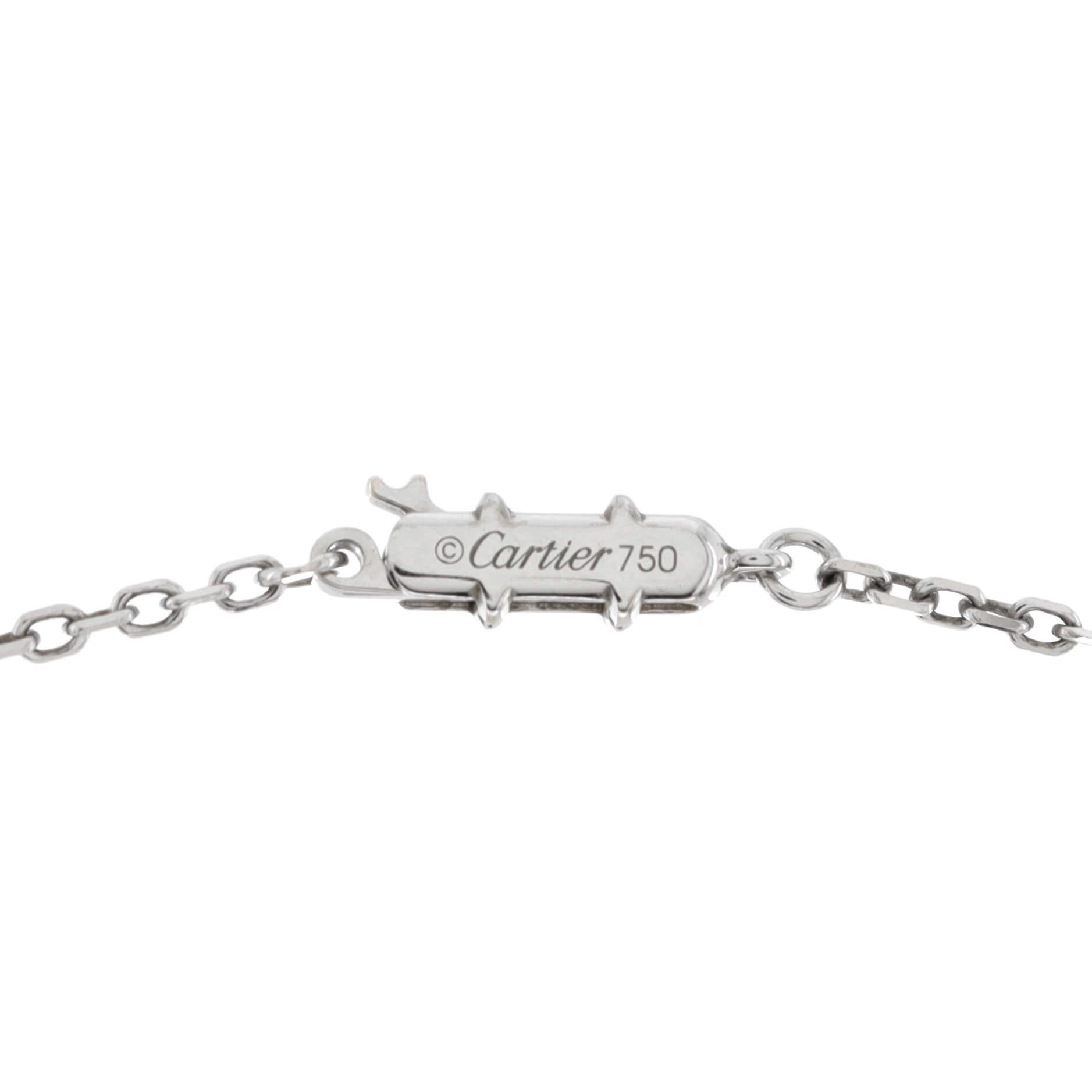 Women's or Men's Cartier Himalia Pendant Necklace 18K White Gold and Diamonds For Sale