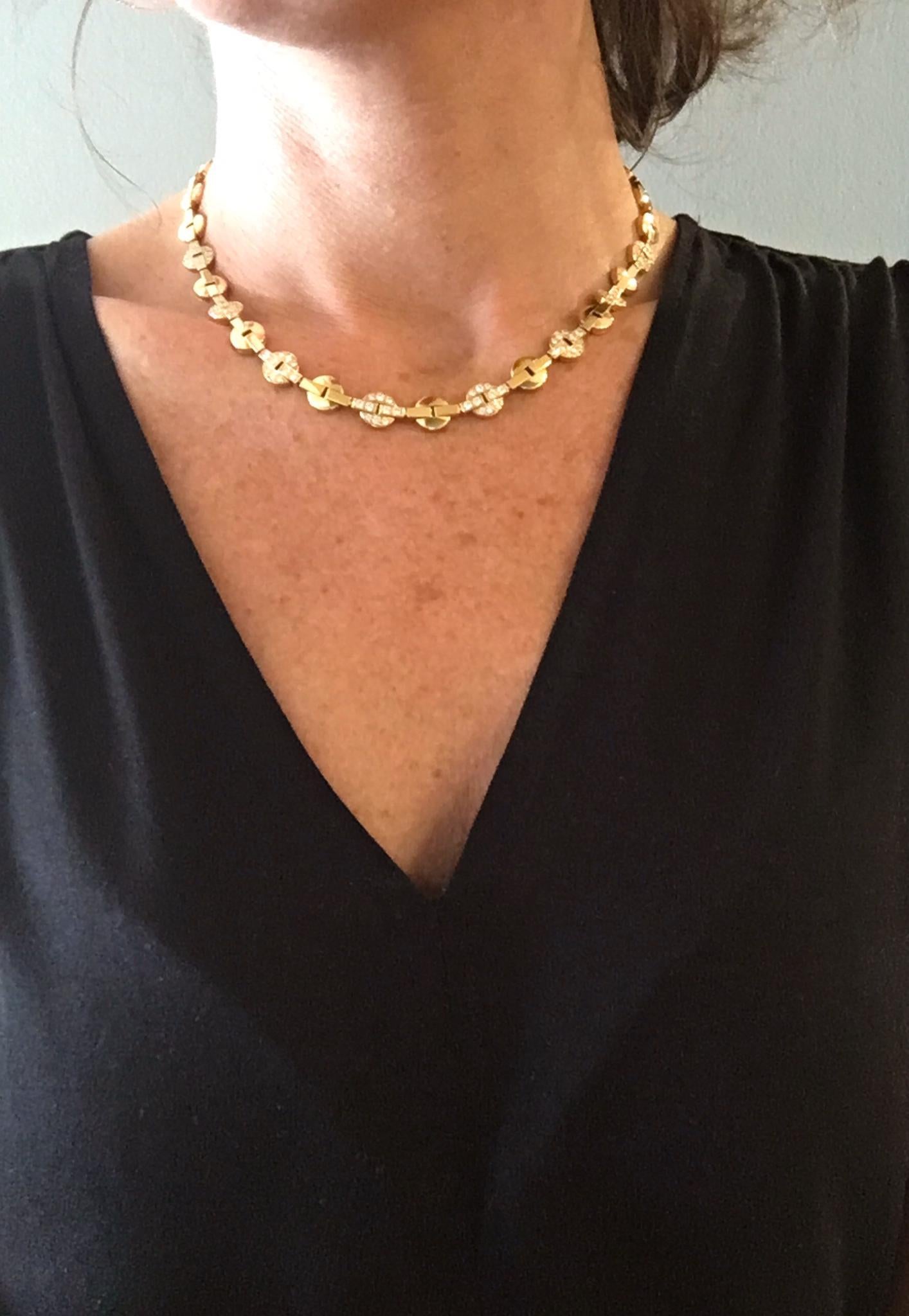 Cartier Himalia Yellow Gold Necklace with Diamonds In Excellent Condition In Lucerne, CH