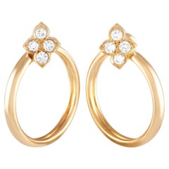 Cartier Hindu 18K Yellow Gold 0.65 ct Diamond Earrings