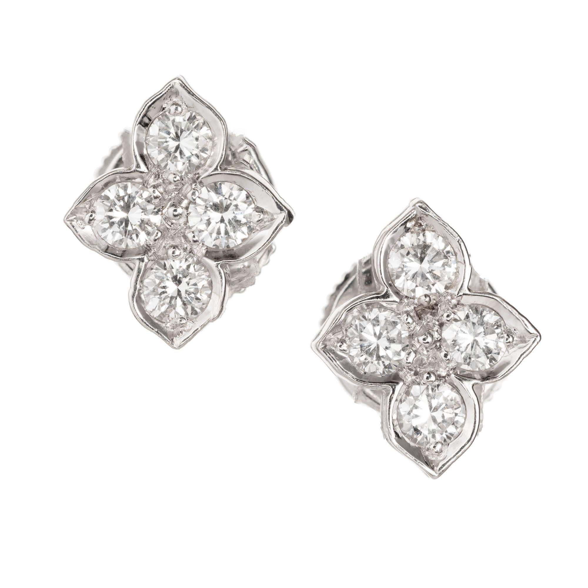 Cartier Hindu Diamond White Gold Earrings