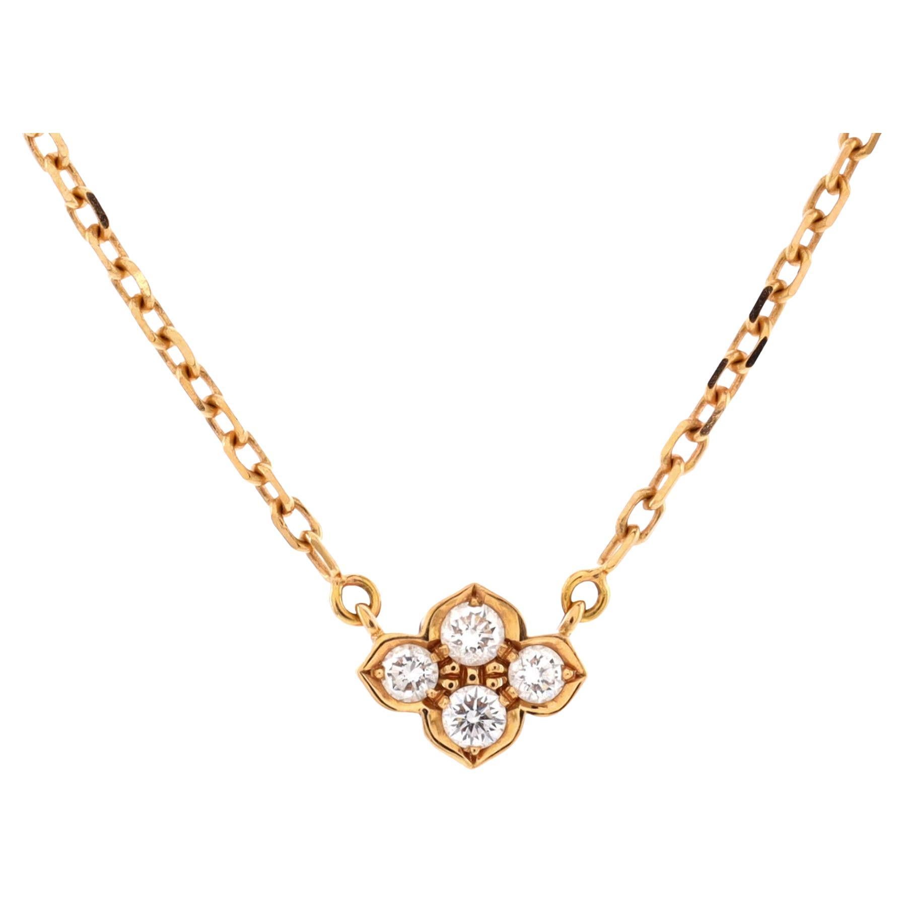 Cartier Hindu Pendant Necklace 18k Rose Gold and Diamonds