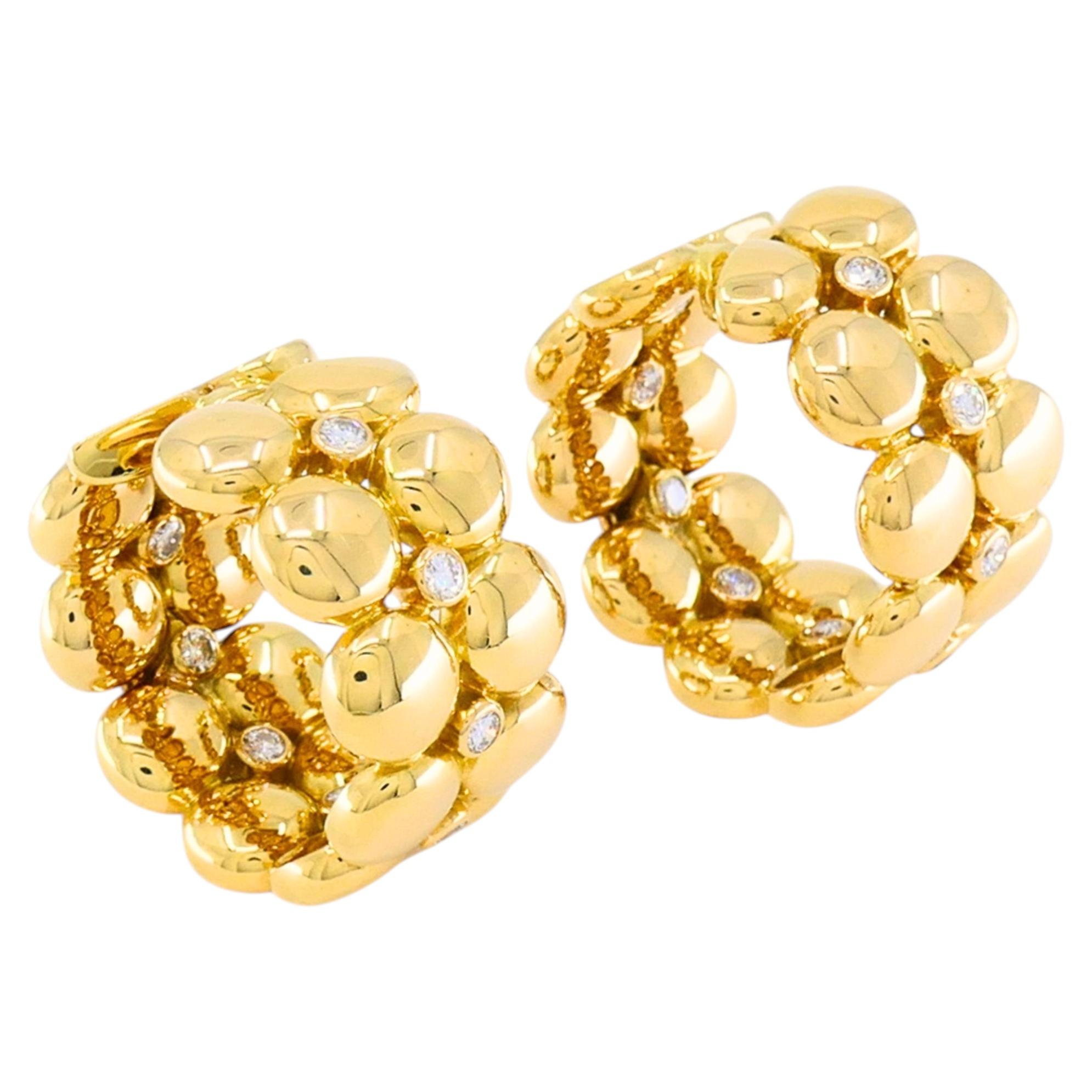 Cartier Honeymoon Clip-On-Ohrringe – Creolen aus 18-karätigem Gold mit Diamanten