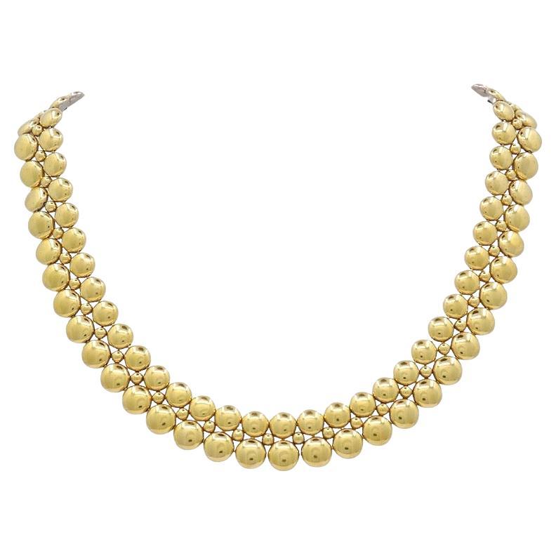Cartier Wabenmoon Kollektion Wendbare Halskette 18k Weiß- und Gelbgold