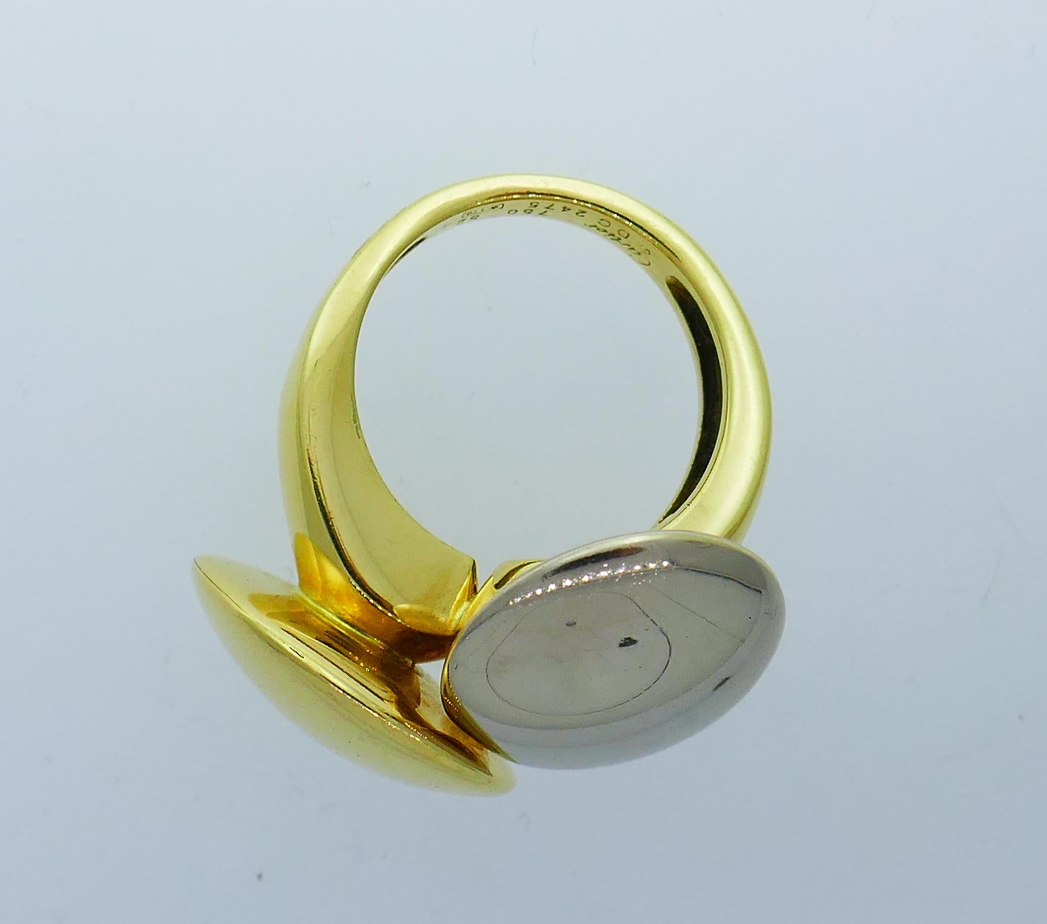 Women's or Men's Cartier Honeymoon Collection Tri-Color Gold Ring