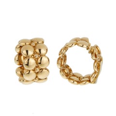 Cartier Honeymoon Hoop Clip On 18k Yellow Gold Earrings
