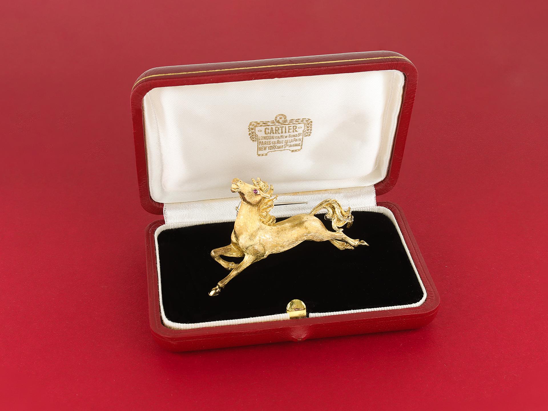 Cartier horse brooch, English, 1974. In Good Condition In London, GB