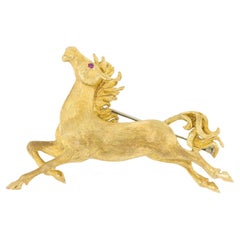 Cartier horse brooch, English, 1974.