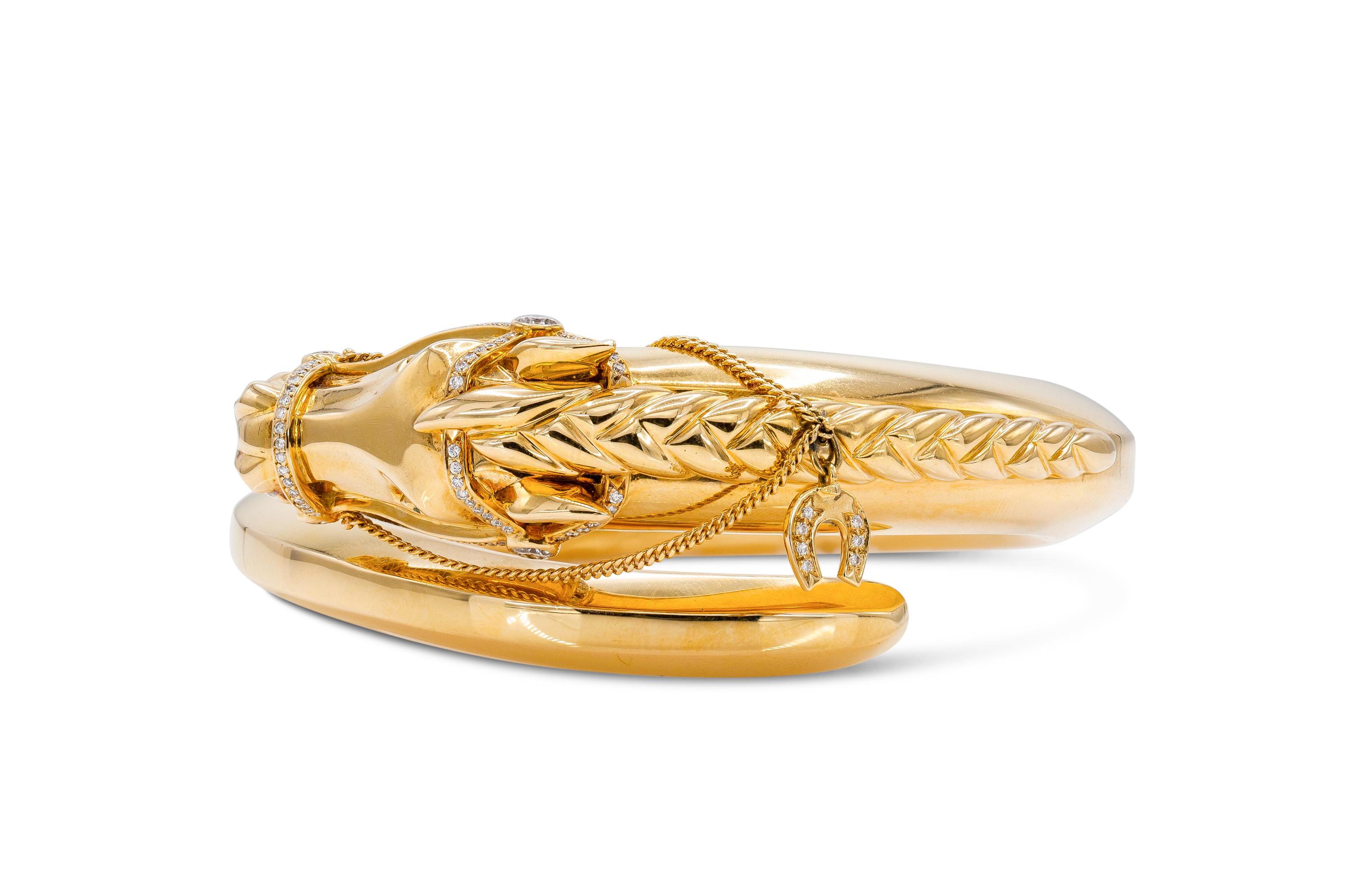 Cartier Horse Head Bracelet For Sale at 1stDibs