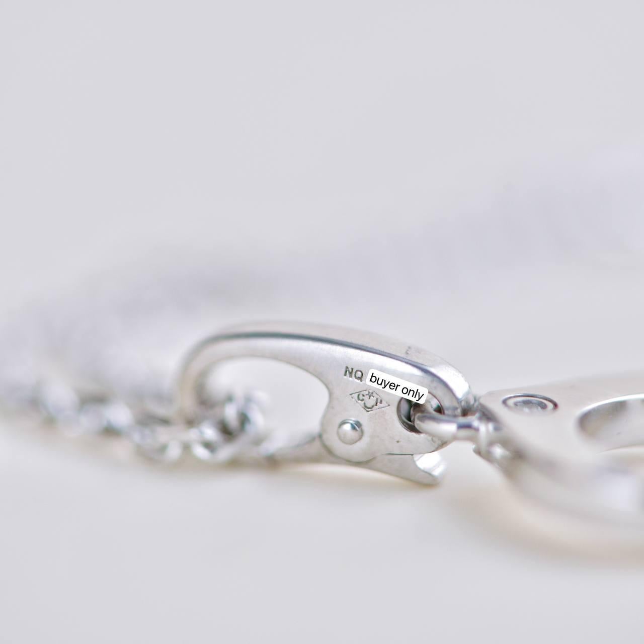 Cartier Horseshoe 5 Diamond 18K White Gold Pendant Necklace 5