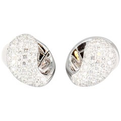 Cartier Huggies Diamond Gold Earrings