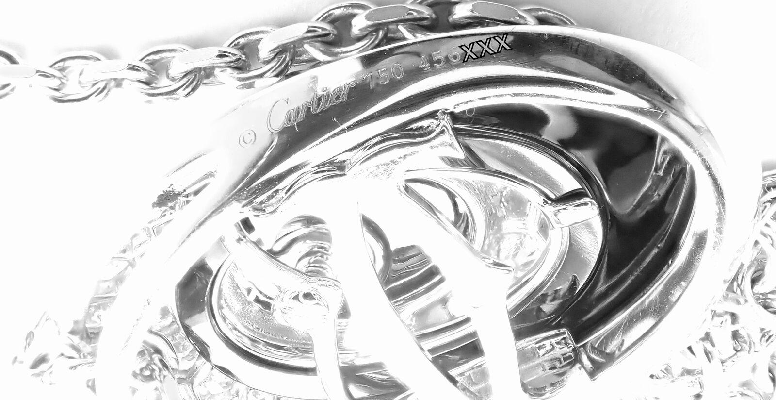 Collana Cartier Hypnose con diamanti in oro bianco e pendente in corda di seta in vendita 3